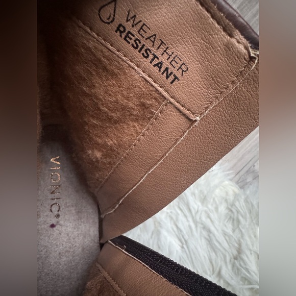 Vionic Holden Thea Ankle Waterproof Leather Upper Zip Ankle Boot Brown Size 6.5 - Picture 11 of 12